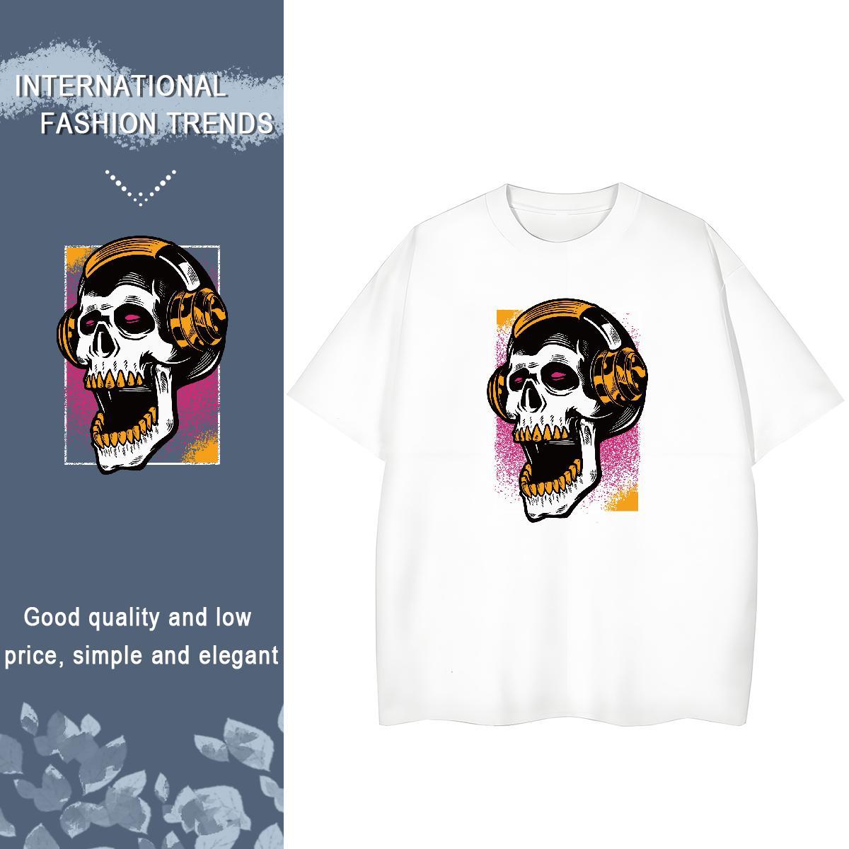 2024 Designer Woman T Shirts 230g Pure Cotton Breathable Crew Neck Outdoor skull Women Tees Designer Nice Customized Print Tshirts
