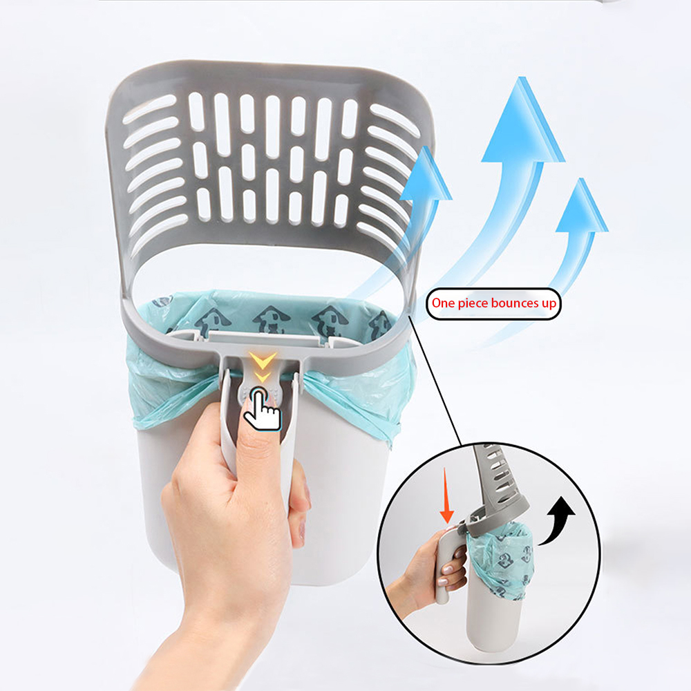 New Cat Litter Shovel Scoop with Refill Bag For Pet Filter Clean Toilet Garbage Picker Cat Supplies Cat Litter Box Self Cleaning