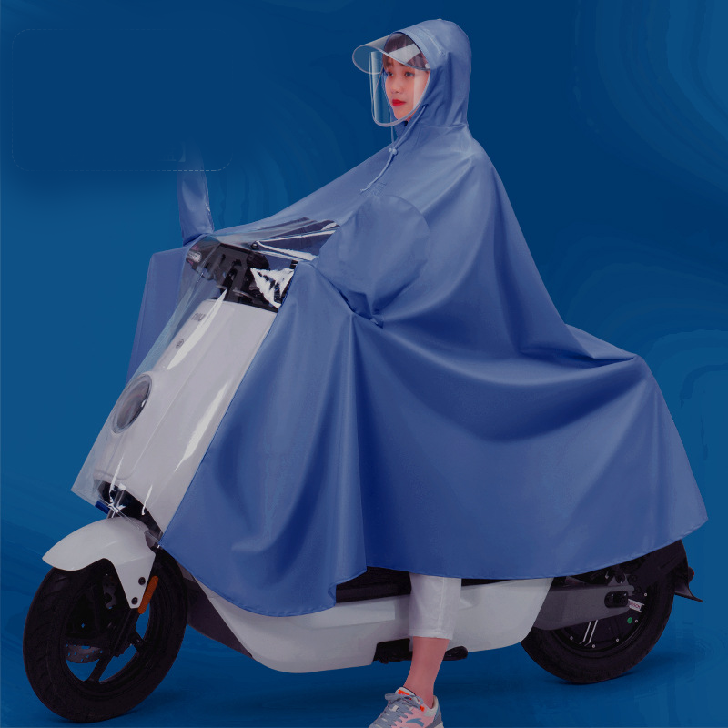 Electric bike raincoat transparent face mask clear view, more comfortable riding