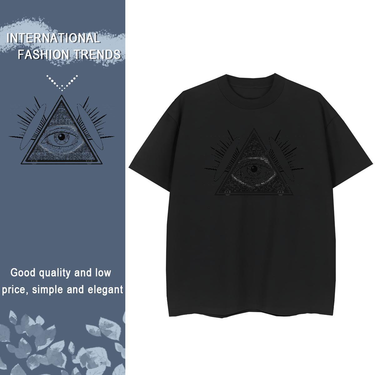 2024 DIY Women T Shirts 230g Pure Cotton Comfortable Sport eye of the devil Womens Tshirts Free Shipping DIY Anime Printed Tee Shirt