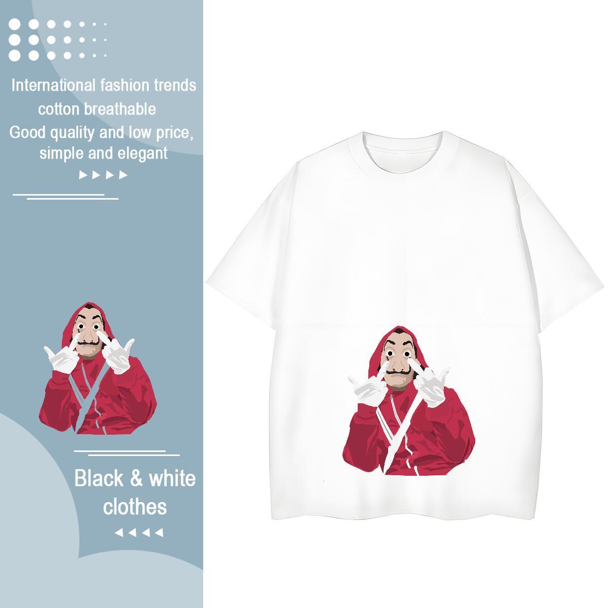 2024 T shirt 230g Pure Cotton Breathable Short Sleeve Casual Daily Wear portrait Women Tees Nice Customized Tops Tees