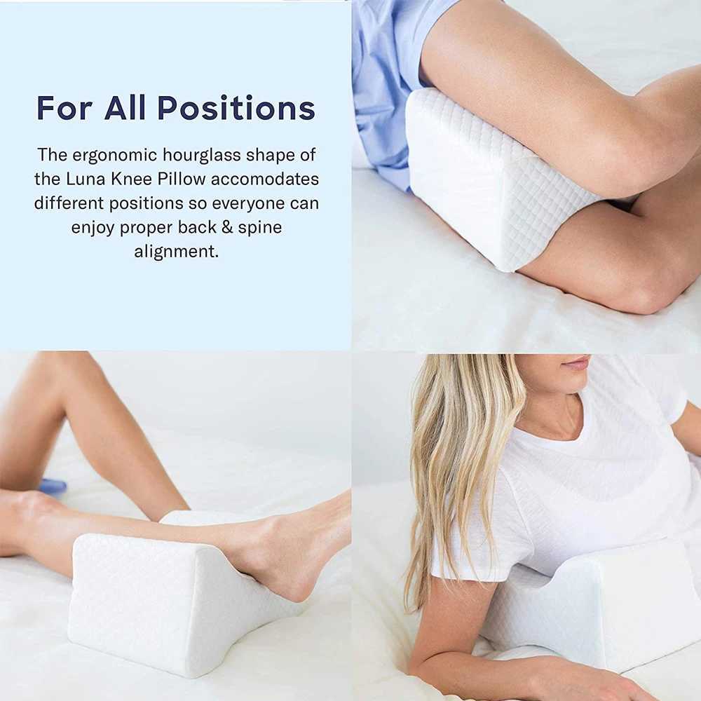 Knee pillow for side sleeping memory foam wedge outline leg pillow for sleeping cushion pad for spine alignment backache W240819