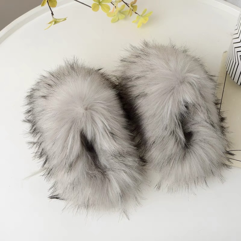Fluffy Sandal for Women Winter Slipper Fur Warm Slides Flip Flop Flat Furry Outdoor Fashion Sandals