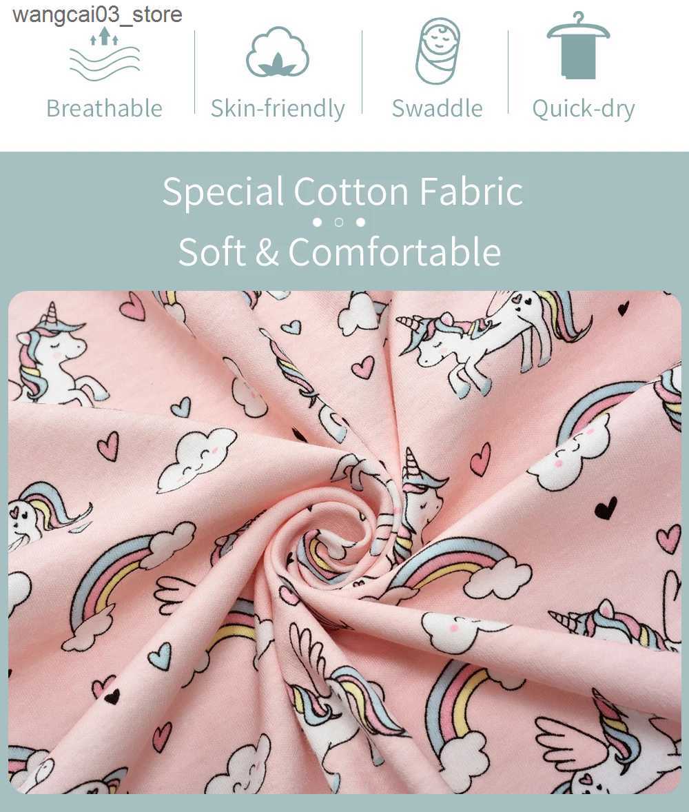 Blankets Swaddling Insular Baby Sleeping Swaddle New Cartoon Infant Cotton Baby Swaddling Wrapped Blanket Newborn Baby Bath Towel 92*92cm L240910