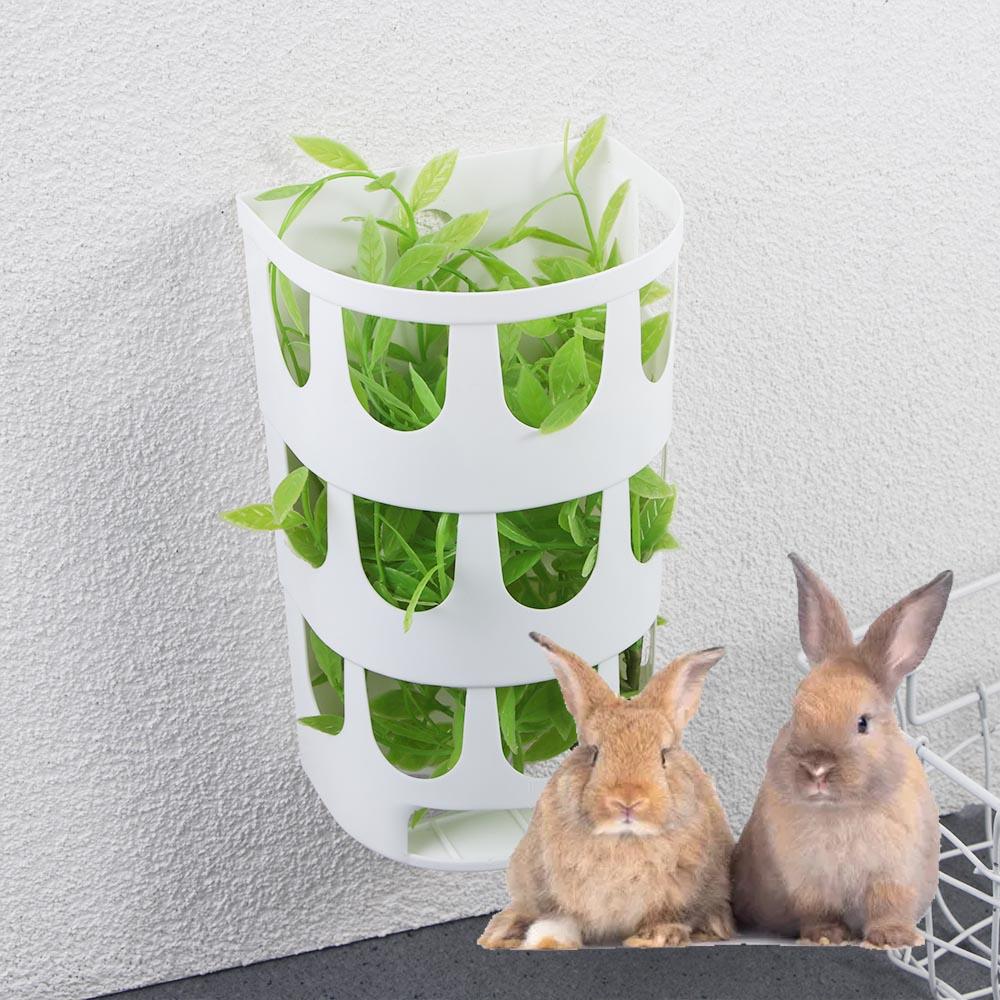 Rabbit Hay Feeder, Bunny Hanging Cage Manger Hay Holder Rack for Small Animal Chinchilla Guinea Pig Rat