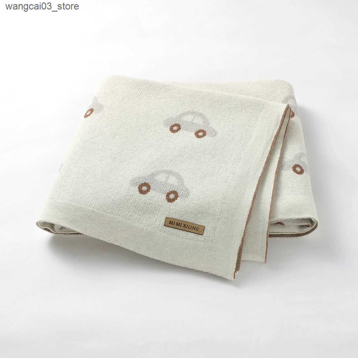 Blankets Swaddling Newborn Baby Blanket Super Soft Cotton Infant Girl Boy Knit Bed Crib Quilt 100*80CM Toddler Stroller Warp Swaddle Plaid Cute Car L2