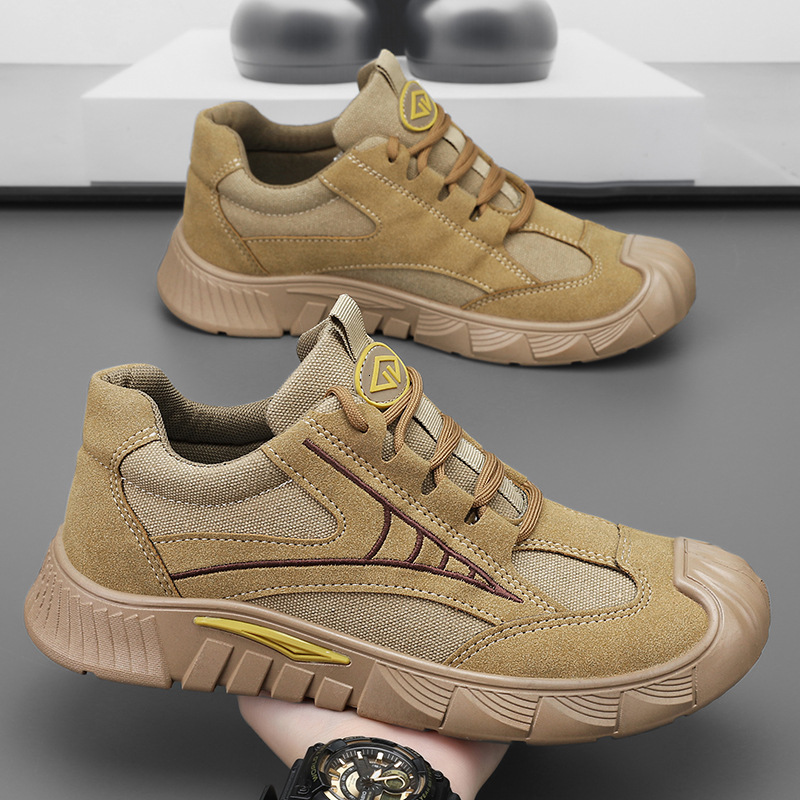 New Wear resistant Labor Protection Men in Spring Autumn, Breathable Lightweight Work, Anti slip and Shock Absorbent, Versatile for Men's Casual 