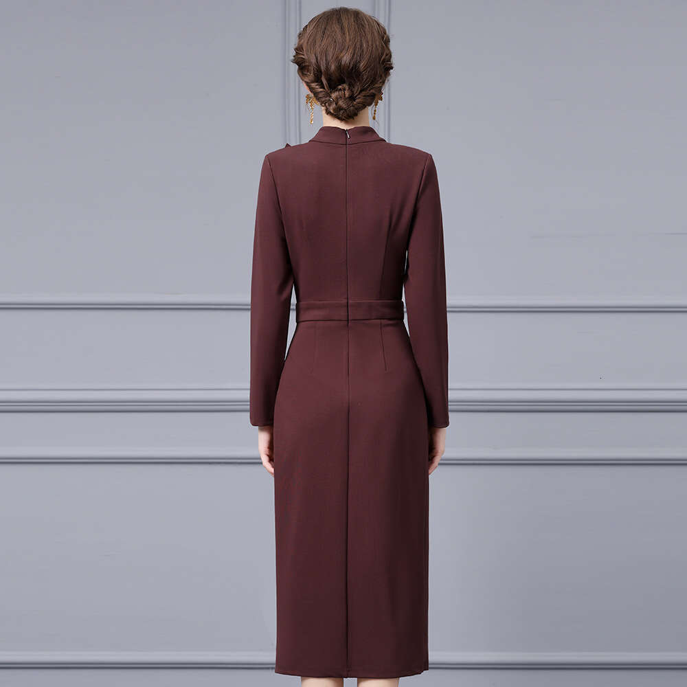 large bow design with a dignified and atmospheric feel suitable for formal occasions slim fit hip hugging skirt dress 2024 autumn new item