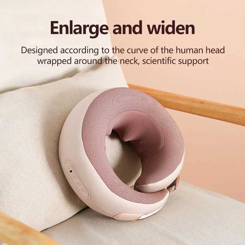 Electric heated neck massager U-shaped pillow multifunctional portable Cervical massager outdoor car relaxation massage W240819