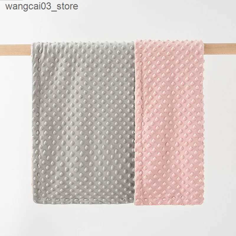 Blankets Swaddling 75*100CM Newborn Baby Bubble Blanket Thicken Super Soft Swaddle Blanket Children Stroller Blanket Slort Plush Blanket A1254 L240910