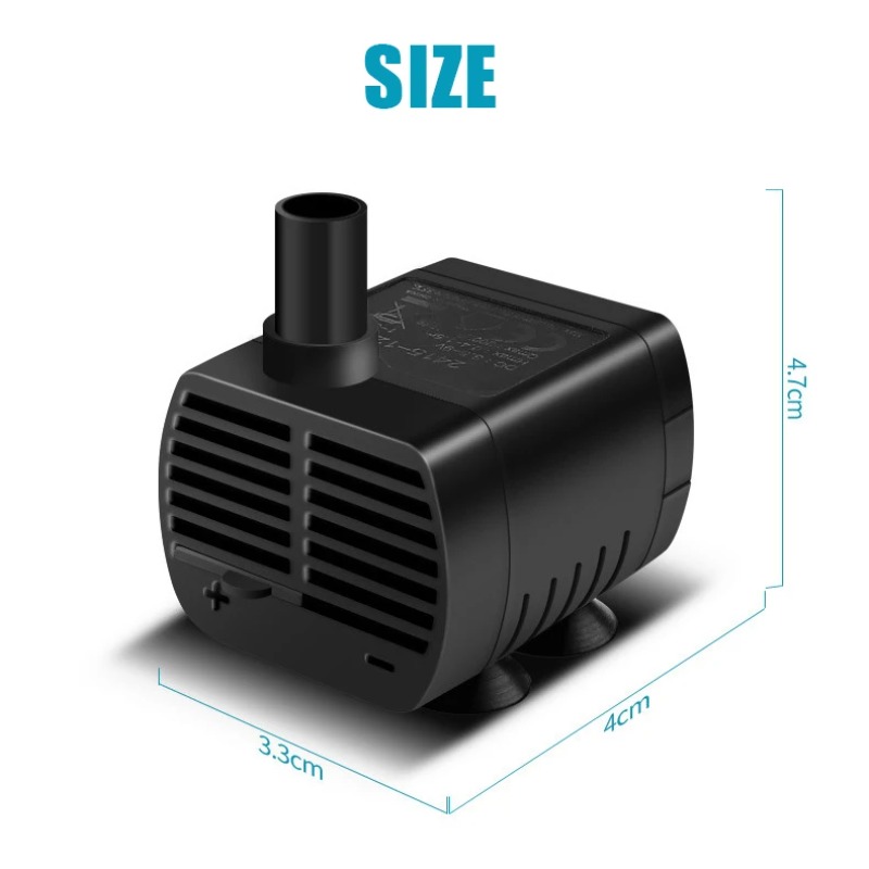 Silent USB Water Pump DC 5V Brushless Water Pump for Pet Water Dispenser Rockery Fountain Fish Tank Submersible Pumps Aquarium