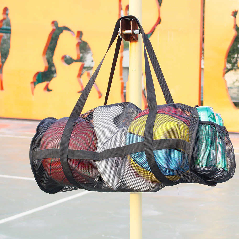 Large capacity basketball and football storage bag, sports yoga and fitness training backpack, PVC sturdy and sturdy 241015