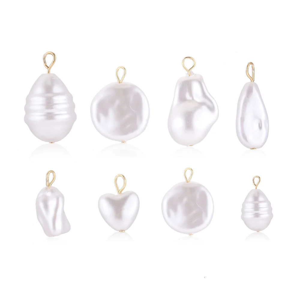 10pcs Pearl Stainless Steel Needle Charms Accessories for DIY Earrings Necklace Bracelet Jewelry Making Charm Dangles 241010