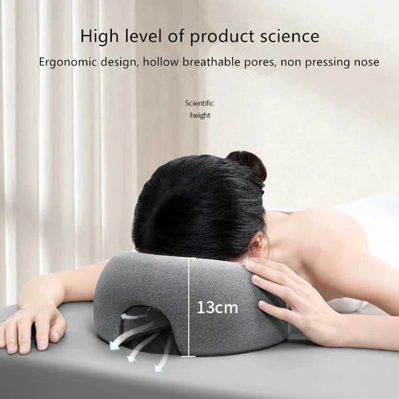 Ergonomics lie down pillow memory foam head support pillow body massage face rest pillow beauty salon W240819