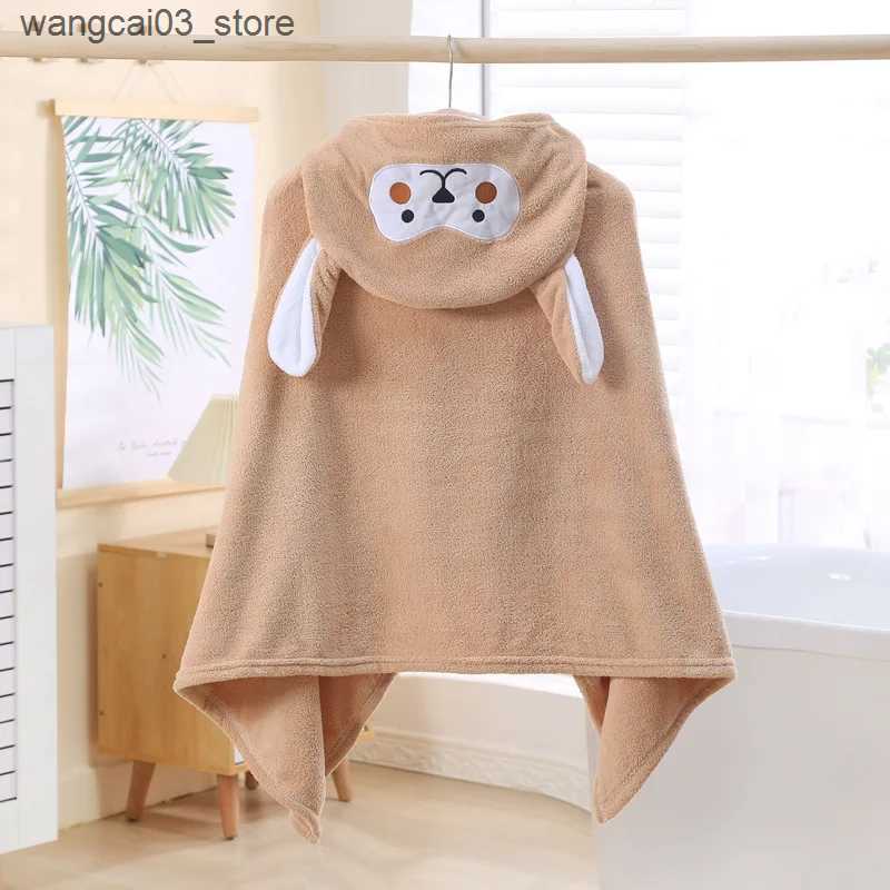 Blankets Swaddling Cartoon Hooded Kid Bathrobes Shower Cape Soft Warm Bath Towels Sleepings Swaddle Blanket Baby Boy Girl Children Product A1163 L2409