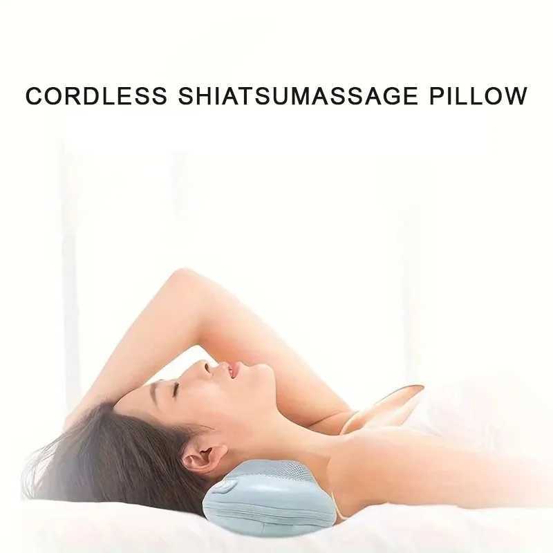 Electric heating spinal massage pillow neck charging full body waist massage instrument back shoulder and neck massage W240819