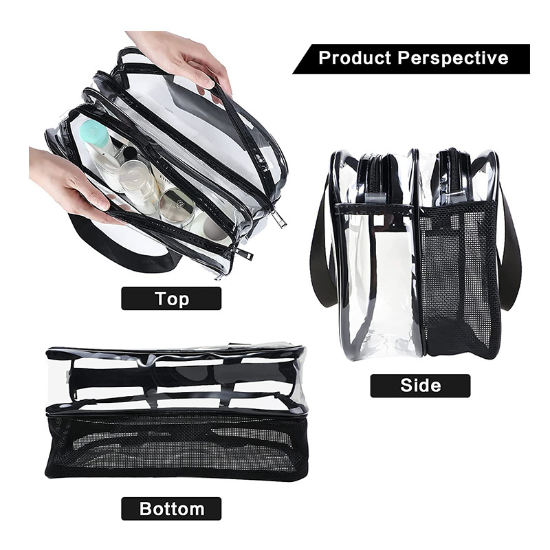 Women Handbags New super-large waterproof transparent bag wash bag PVC shoulder bag makeup storage bag casual tote bag Plain High Capacity Ladies Casu