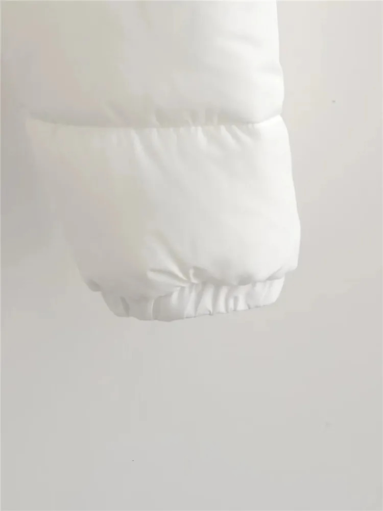 Womens Casual Solid Hooded Zipper Short Jackets Drawstring White Parkas Ladies Outwear Winter Autumn 240930