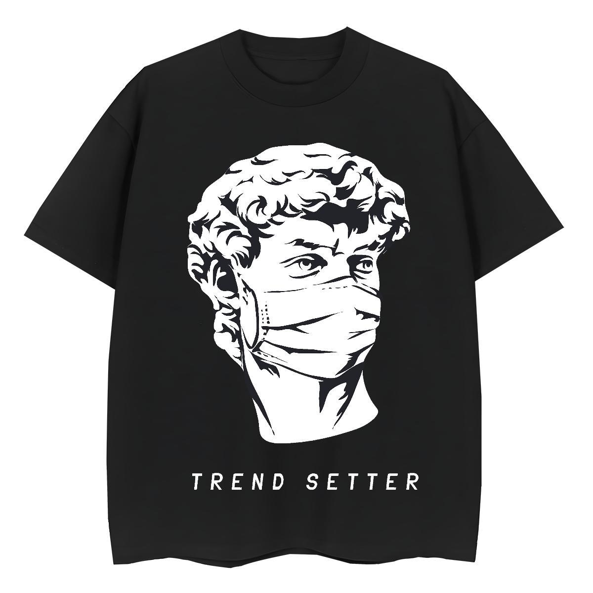 New Woman T Shirts 100% Cotton 230g Round Neck Short Sleeve Hip Hop Street portrait Couples T Shirts Soft DIY Printed Clothings