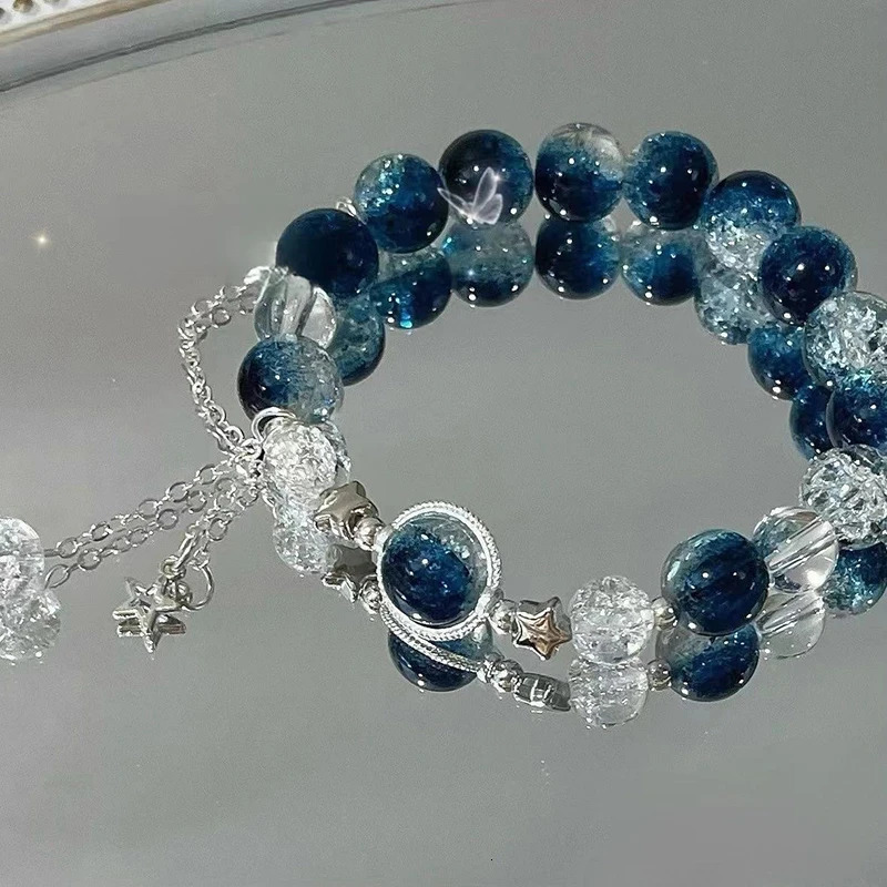 Simple and stylish women's green crystal bracelet suitable for girls' friendship jewelry birthday gift designer