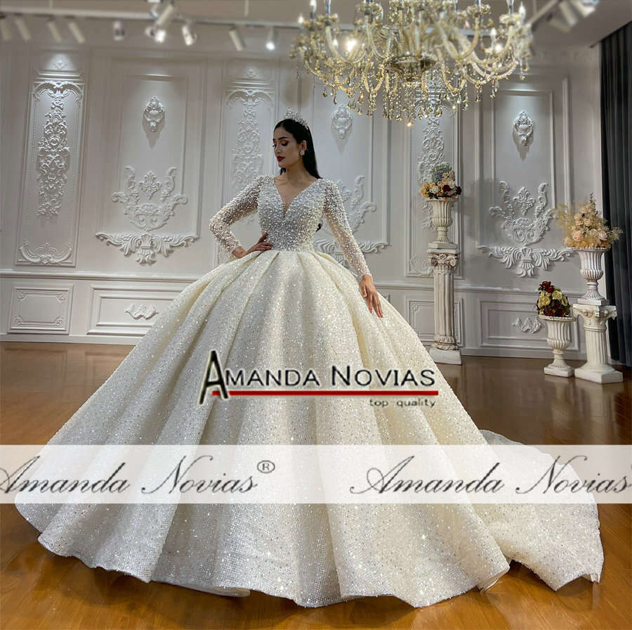 Big Puffy Ball Gown Wedding Dresses Real Picture