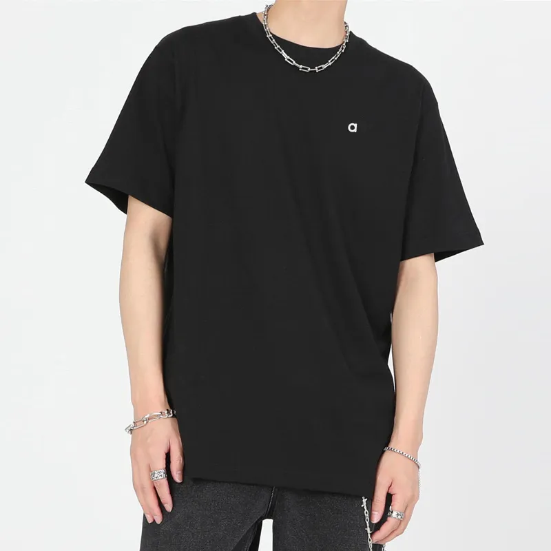 men Yoga T-shirts Yoga Outfit Midnight Green Black White Red Pink Blue Warm Sweatshirts Silver 3D Logo on Chest Loose Sweatwear Unisex Casual Sweat Tops women T-shirts