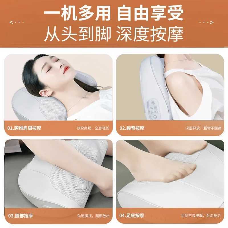 Multi functional pillow kneading hot compression household waist back neck shoulder and neck massager W240819