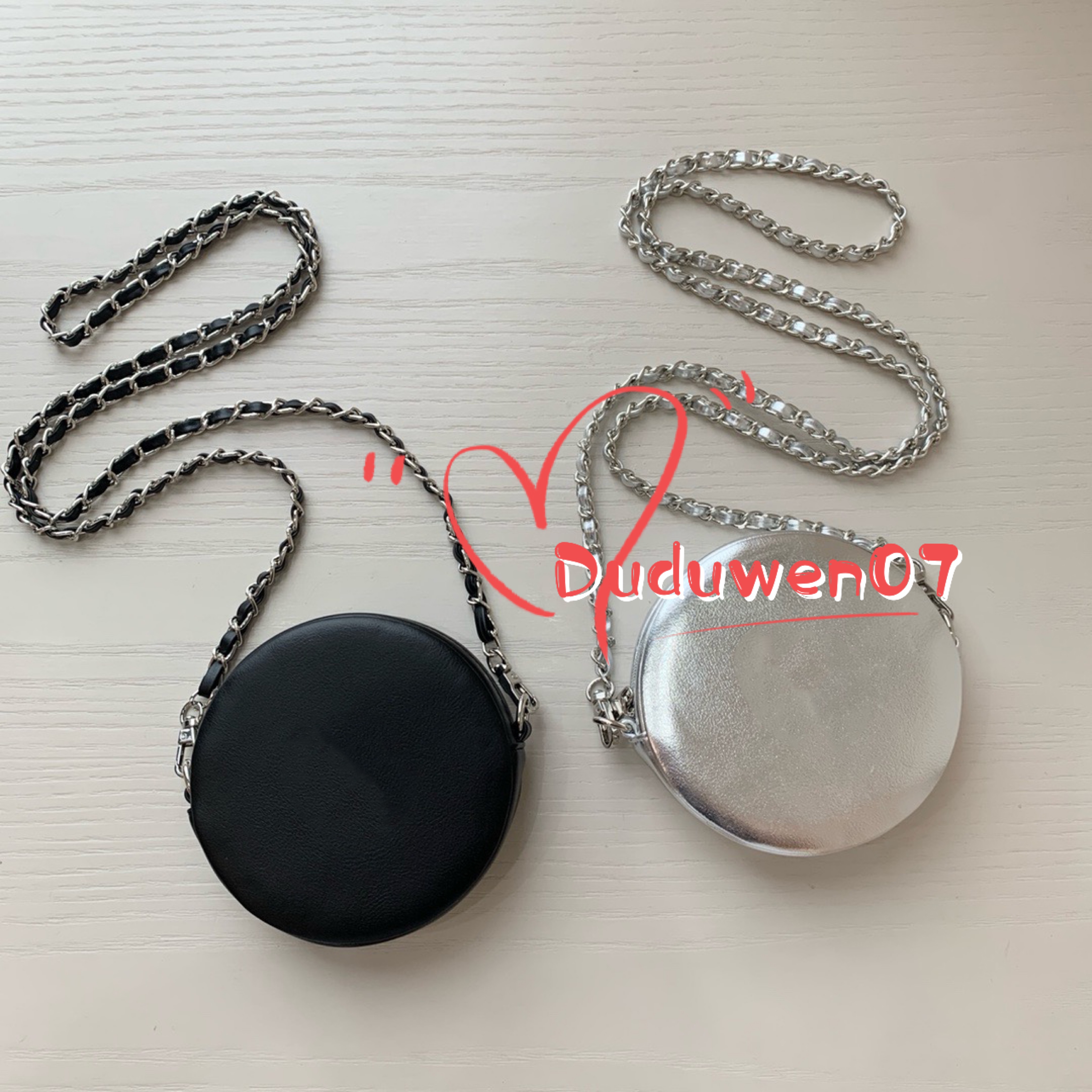 storage case Fashion round mini box add chain improved black sliver option makeup.gift gift packing