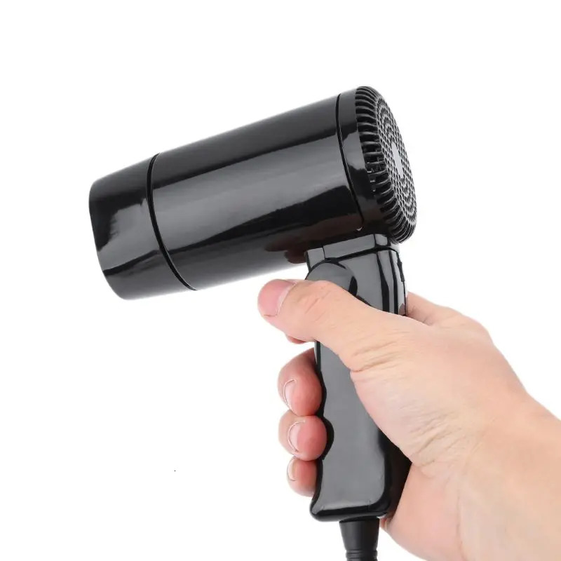 Portable 12V Car-styling Hair Dryer Cold Folding Blower Window Defroster 241009