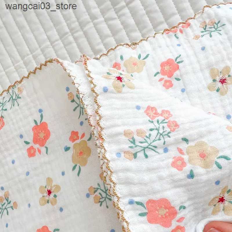 Blankets Swaddling Muslin Squares Diapers for Newborns Baby Blanket Swaddle Childrens Blanket Newborn Baby Stuff Museline Waddling Breathable L240910