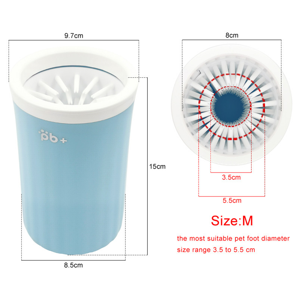 Pet Cats Dogs Paw Cleaner Cup Soft Silicone Dog Puppy Foot Washer Dirty Paw Cleaning Cup One Click Manual Quick Feet Wash Tool