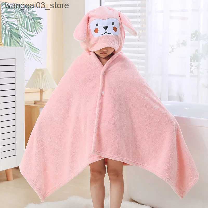 Blankets Swaddling Cartoon Hooded Kid Bathrobes Shower Cape Soft Warm Bath Towels Sleepings Swaddle Blanket Baby Boy Girl Children Product A1163 L2409