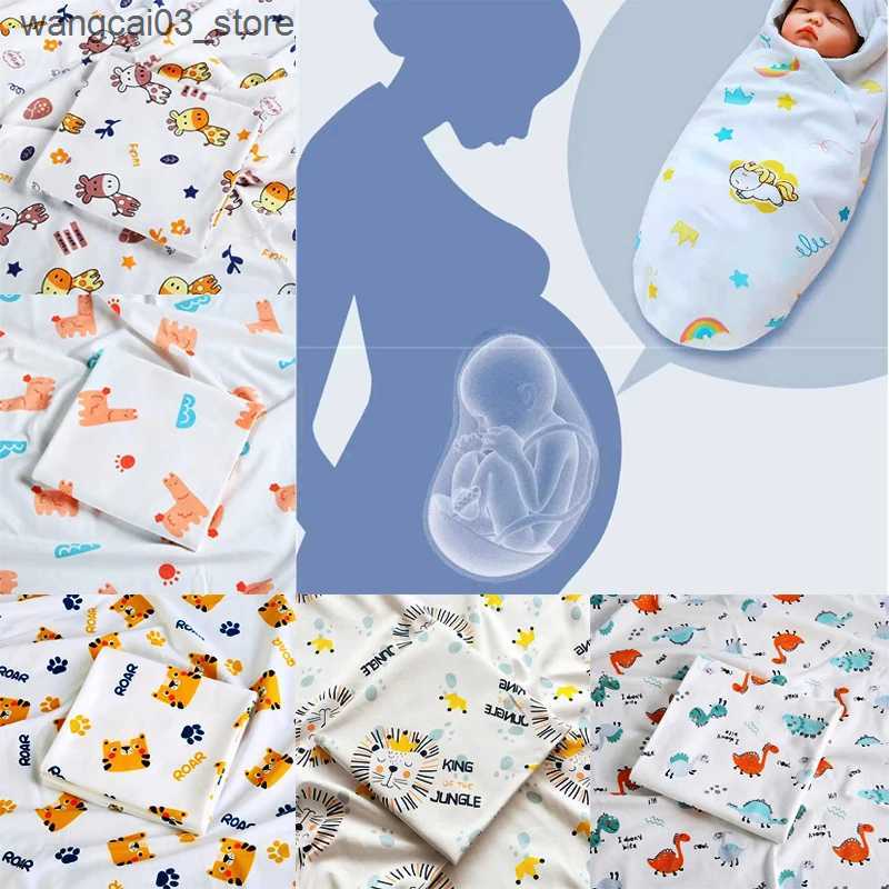 Blankets Swaddling 85x85cm Newborn Baby Swaddle Blanket Boutique Muslin Blankets For Kids Infant Receiving Swaddles Pure Cotton Baby Bath Towel L24091