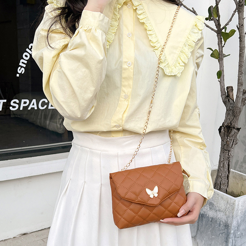 Designer tote bag 2024 new embroidery small square bag butterfly decorative Korean version of the casual shoulder bag crossbody women's bag one p