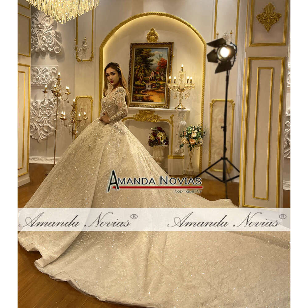 Lace Applique Handwork Wedding Dress 2024