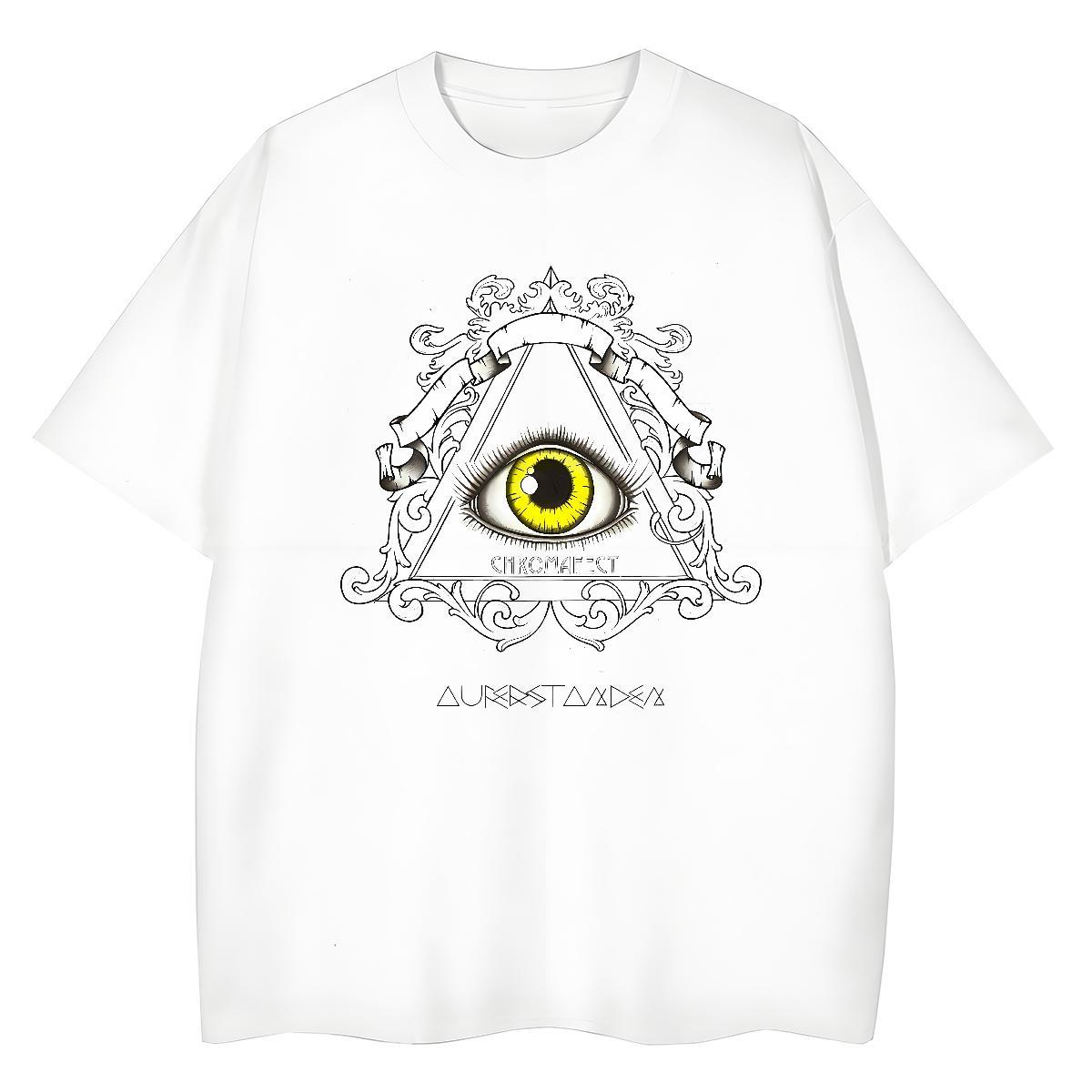 Custom T-Shirts for Women 230g Pure Cotton O-Neck Short Sleeve Spring Summer eye of the devil Women Tees Designer Nice Black White Top Tees