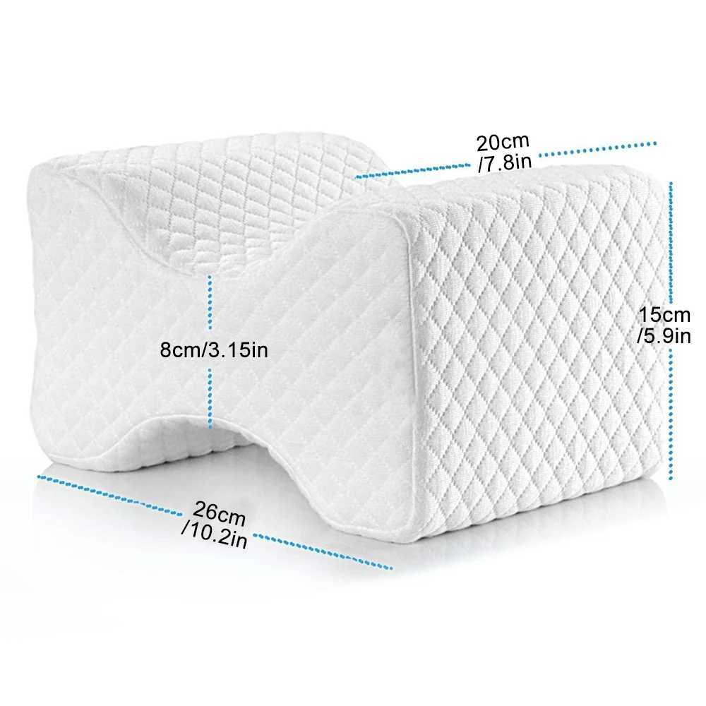 Knee pillow for side sleeping memory foam wedge outline leg pillow for sleeping cushion pad for spine alignment backache W240819