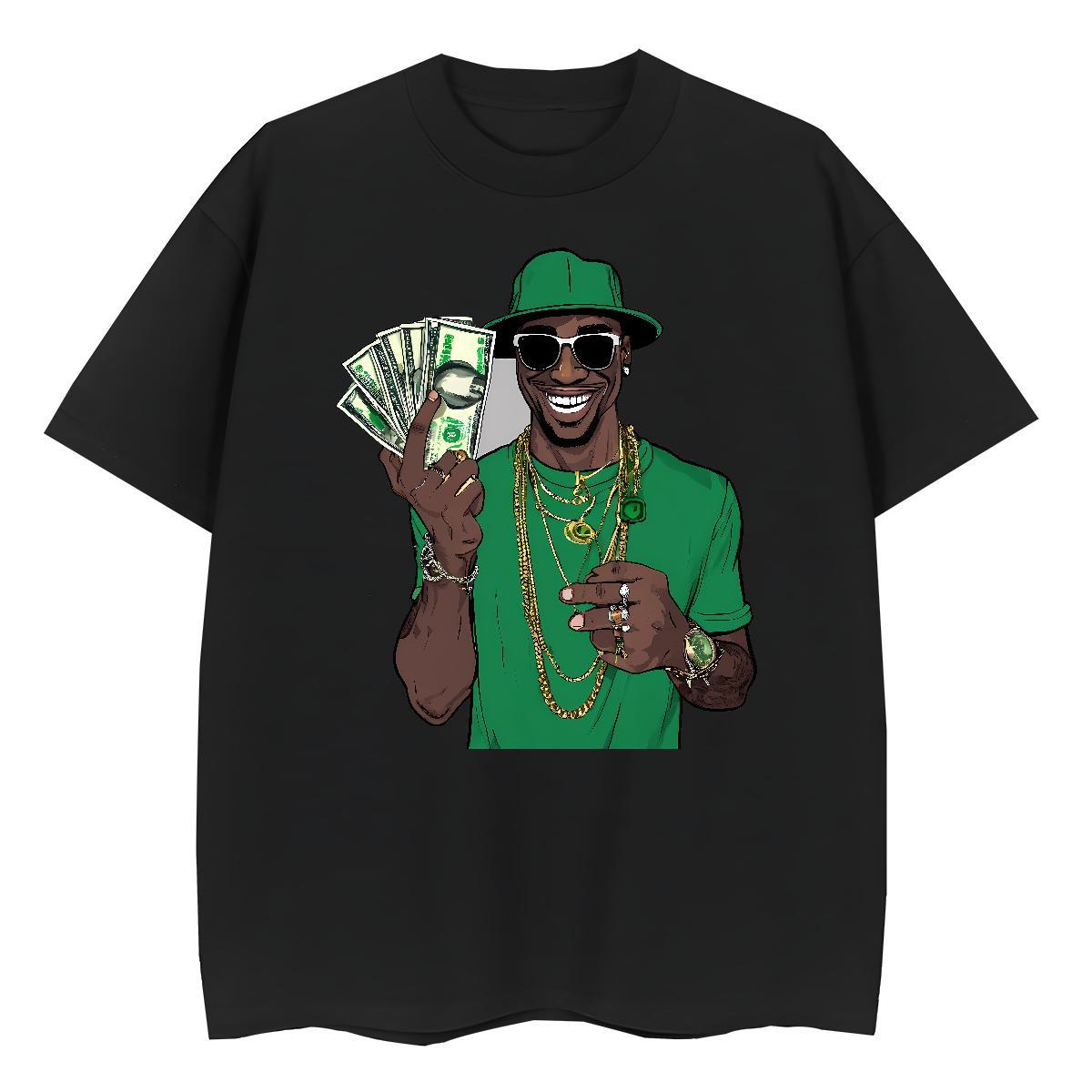 Factory Direct T Shirt For Woman 230g Pure Cotton Comfortable Casual Daily Wear money Women Tees 5A Custom Cartoon Tees Shirts