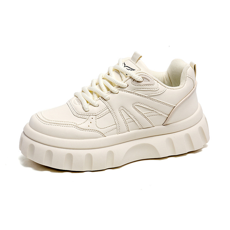 Student Thick soled Sneakers Versatile Trendy Ins Maillard Dad Pure Black Casual Fashion Men's Board Shoes