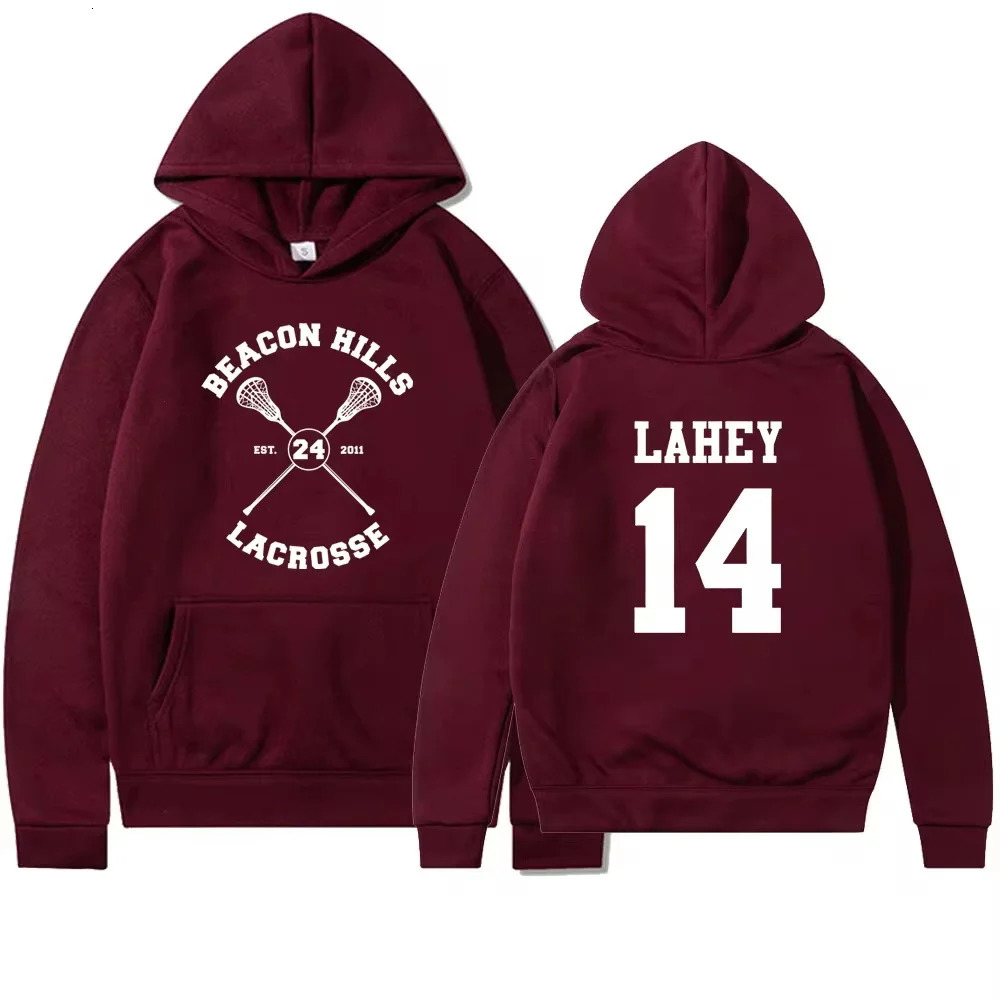 Teen Wolf Hoodie Beacon Hills Stilinski 24 Lahey McCall Pullover Tv Show Hooded Sweatshirt Hip Hop Hoodies Streetwear Top 241010