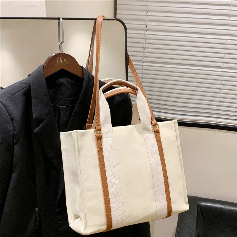 Niche Canvas Bag Autumn/Winter Fashion Edition Handbag Large Capacity Korean Communication Handbag 241008