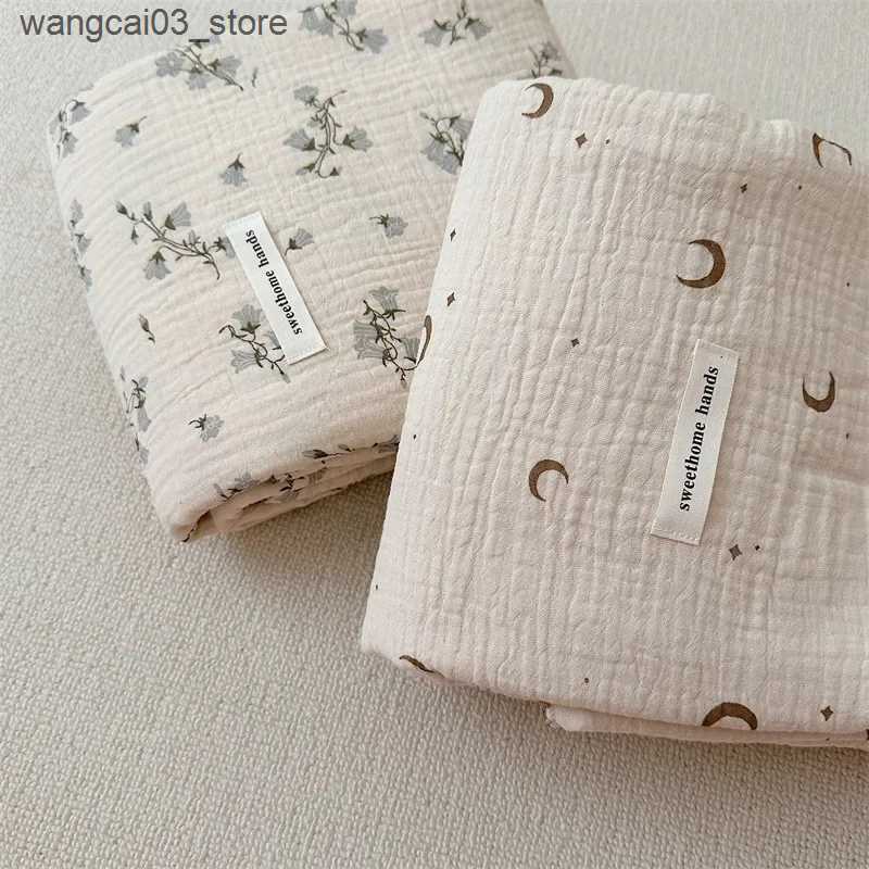 Blankets Swaddling Muslin Swaddle Blankets Summer Newborn Baby Blanket For Boys Girls 4 Layer Cotton Fringe Infant Receiving Blanket Bed Crib Quilt L2