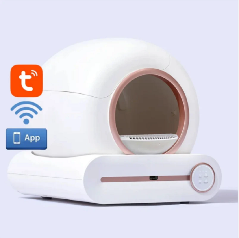 Tonepie Automatic Smart Cat Litter Box, Self Cleaning, App Control, Multilanguage Pet Toilet, Litter Tray Ionic Deodorizer, 65L