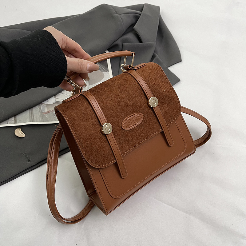 Simple shoulder women's handbag, casual travel bag, winter new item, niche design bag