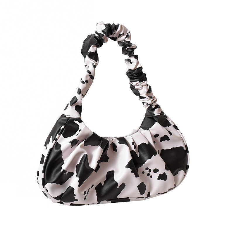 CMM Selling Cloud Bag New Summer Selling Shoulder Bag Cow Print Leopard Print Pleated Armpit Bag