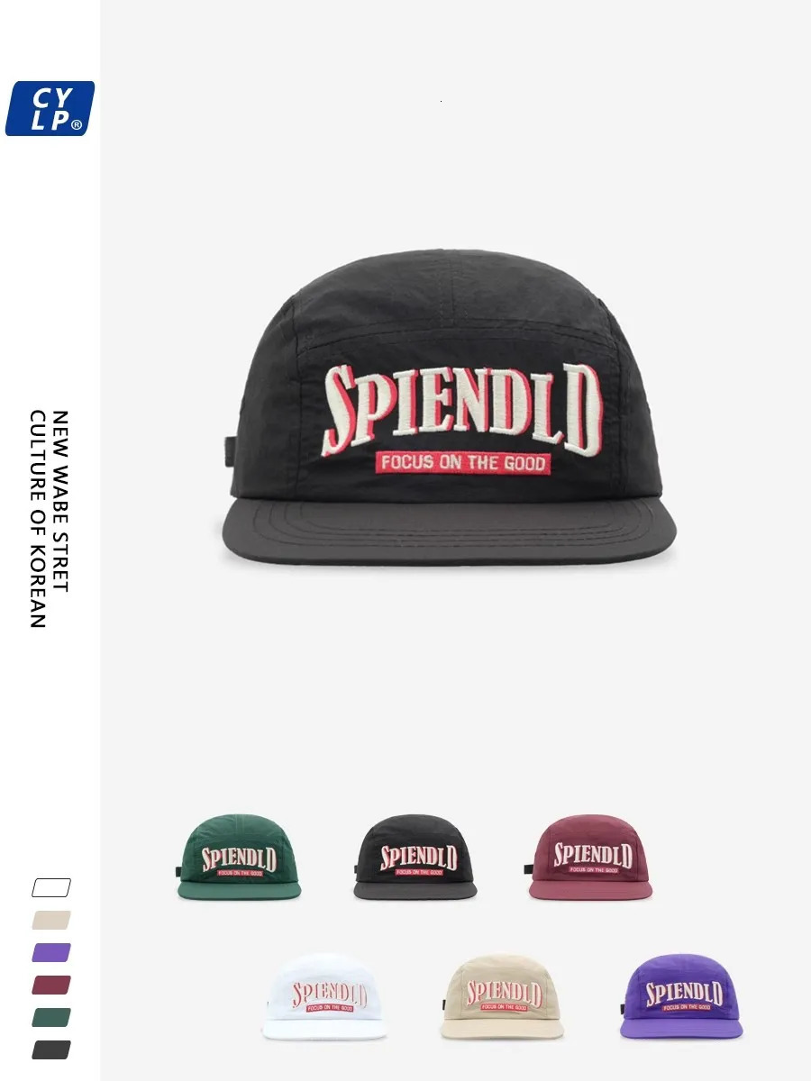 SpringSummer Thin Quick Drying Letter Flat Eaves Hat Womens Embroidered Soft Top Sunscreen Baseball Five Piece Set 241009