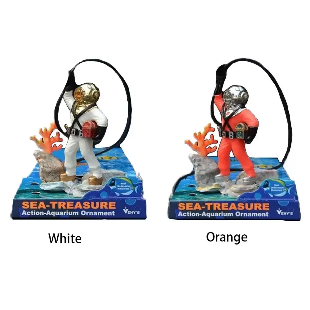 Aquarium Decor Cartoon Treasure Hunter Diver Action Figure Fish Tank Ornament Landscape Aquarium Decoration Accessories