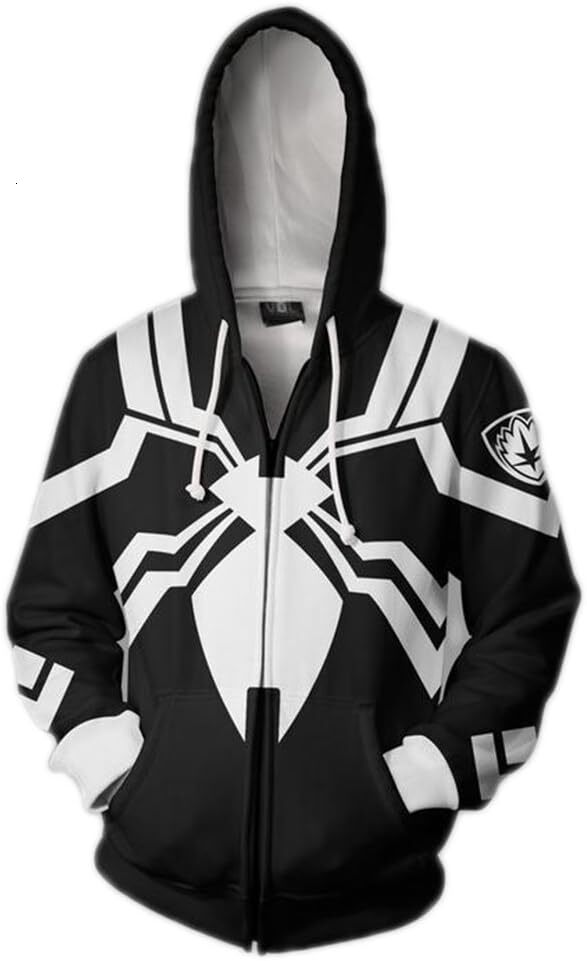 Hoodie for Mens Womens Space Spider Cosplay 3D Style Zipper Hooded Sweatshirt Unisex Adult Graphic Hoodies sweatshirt Pullover Long Sleeve