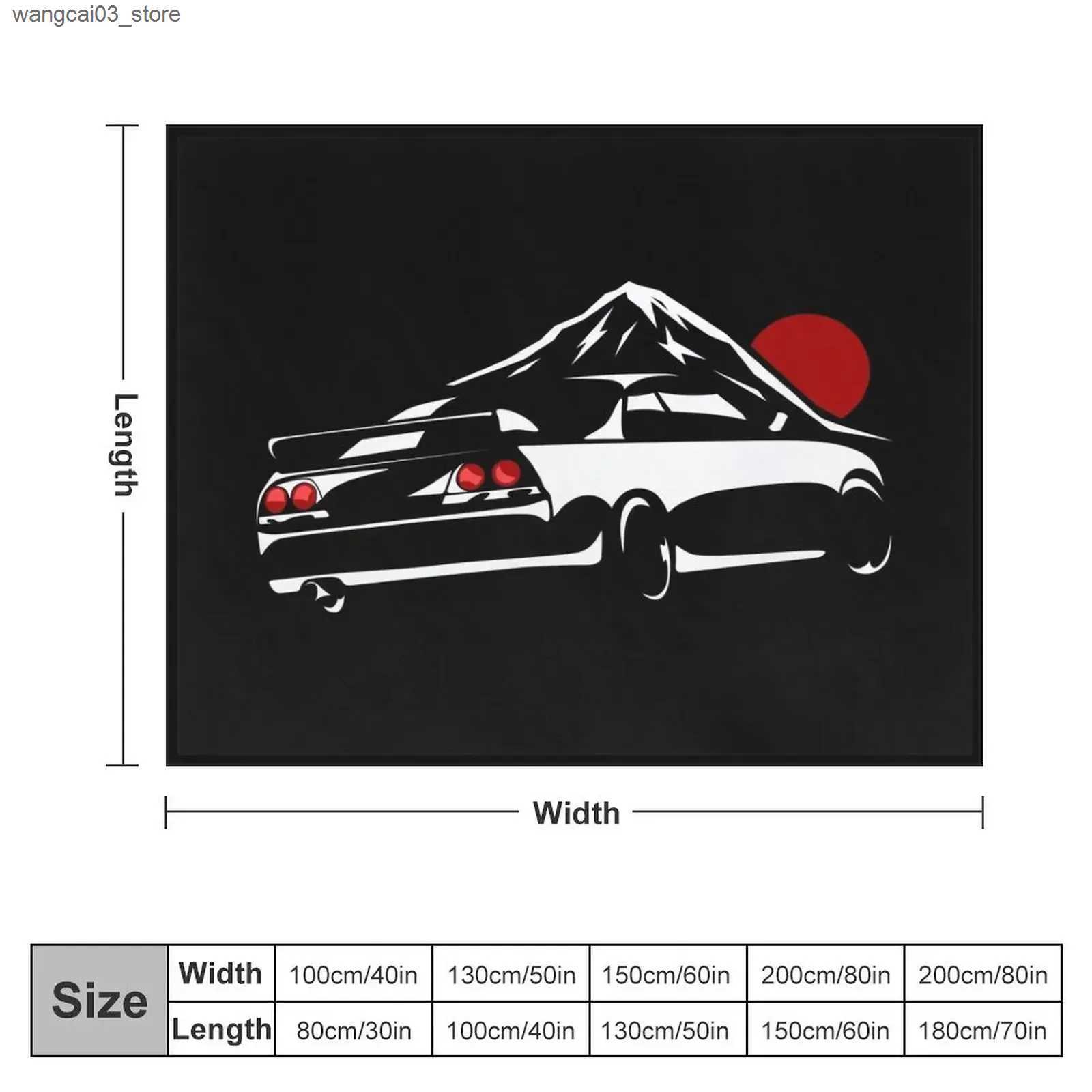 Blankets Swaddling JDM Touge R33 Design Throw Blanket for winter blankets ands Luxury St blankets and throws Blankets L240910