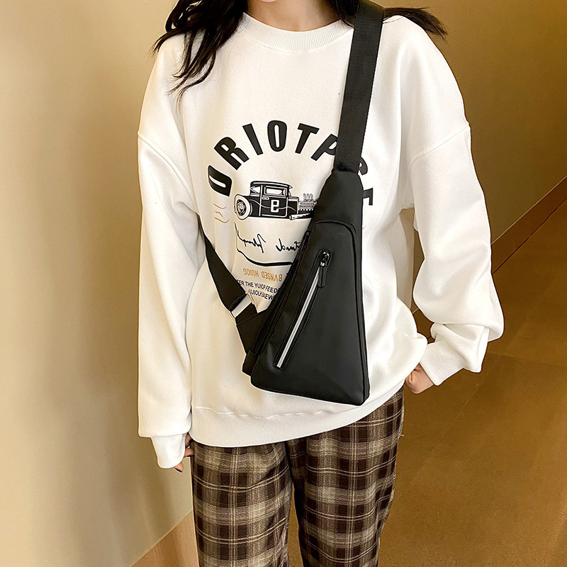 Winter Triangle Shaped Chest Korean Edition New Casual Western Style Mobile Money Single Shoulder Cross body Bag